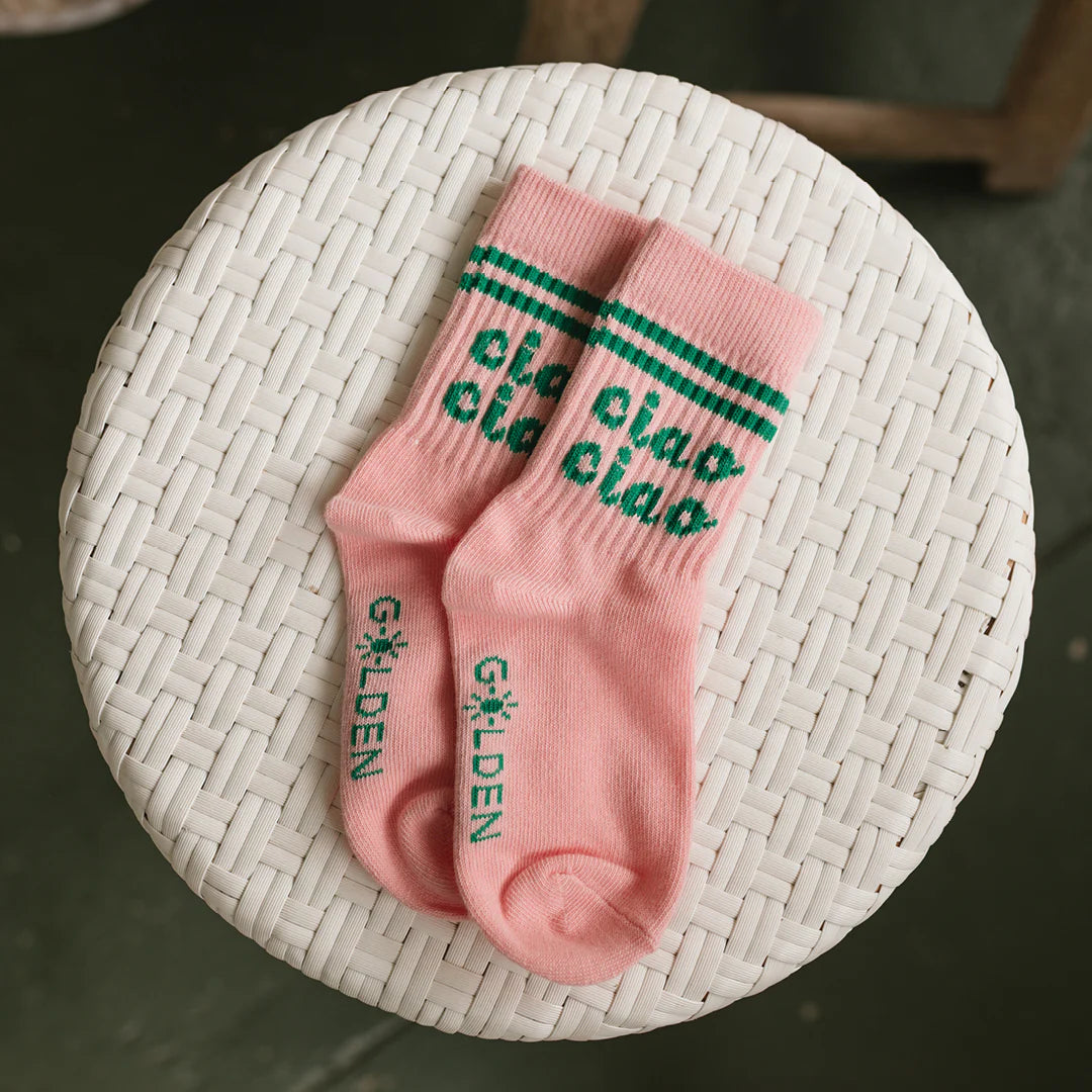 golden children ciao ciao socks - pink parfait
