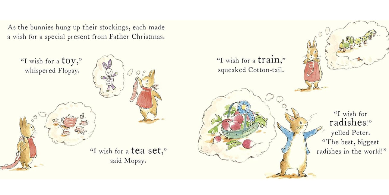 book - peter rabbit a christmas wish - a festive board book