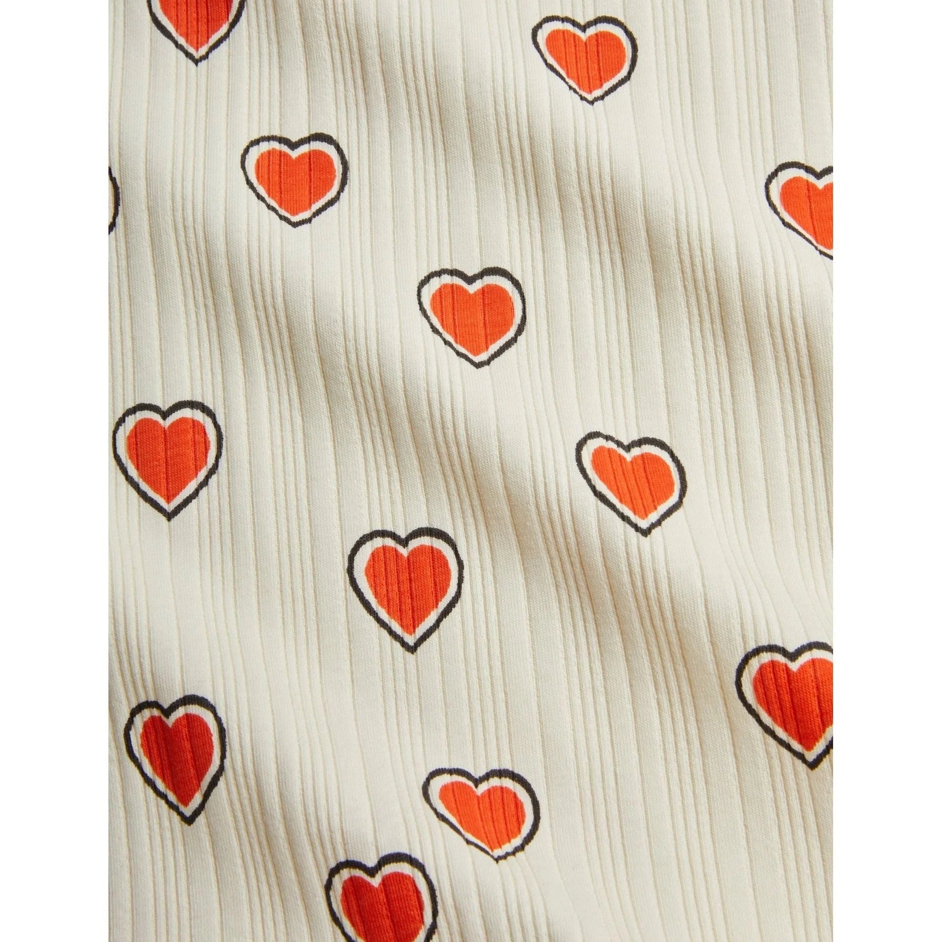mini rodini outlined hearts aop flared trousers