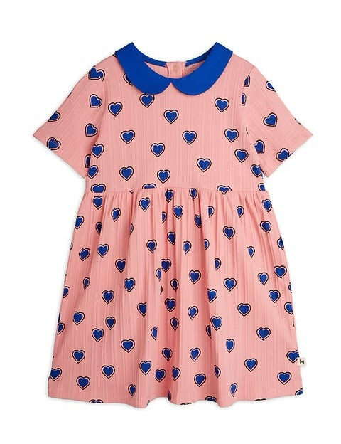 mini rodini outlined hearts aop ss dress