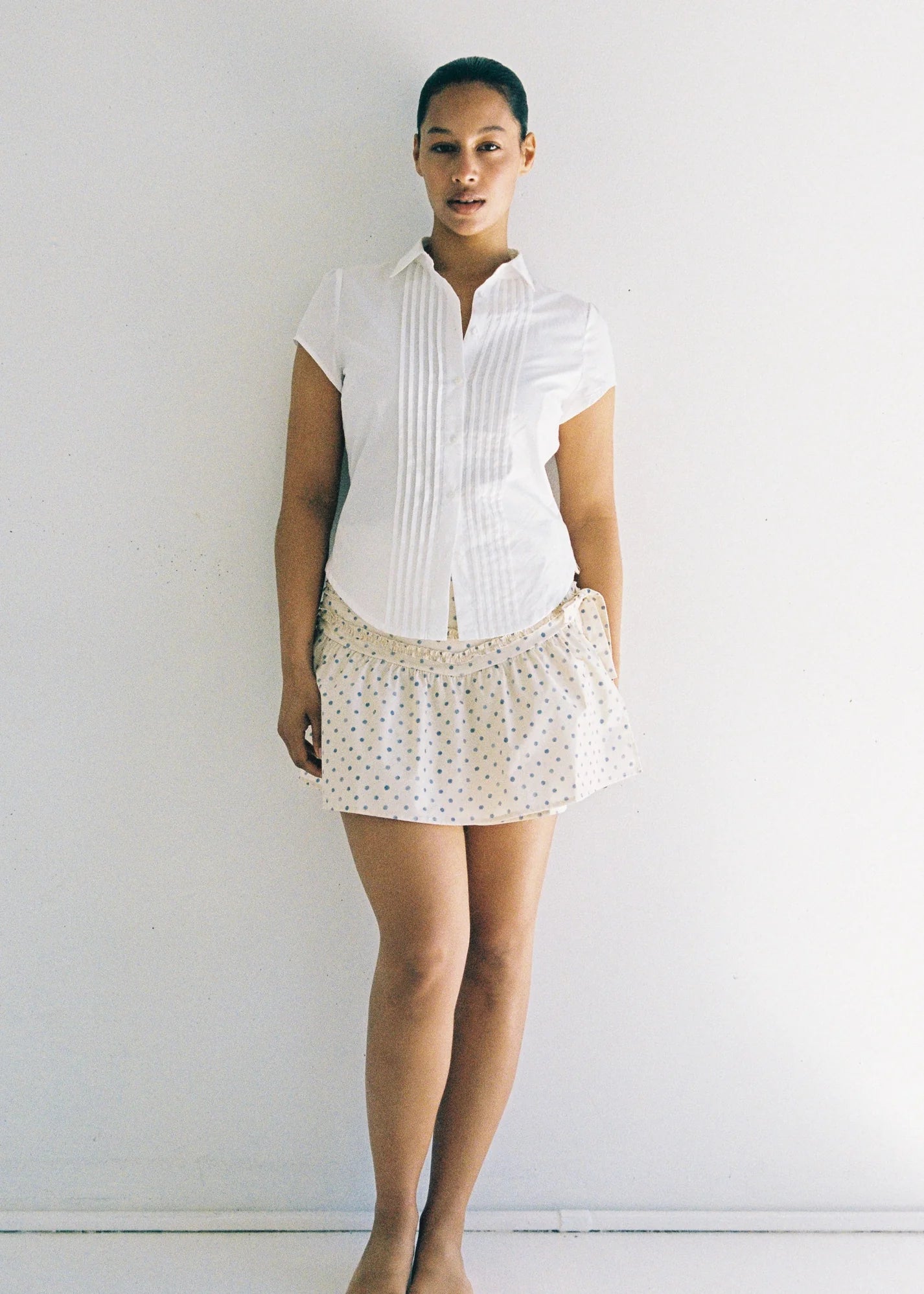 juni lina shirt - white
