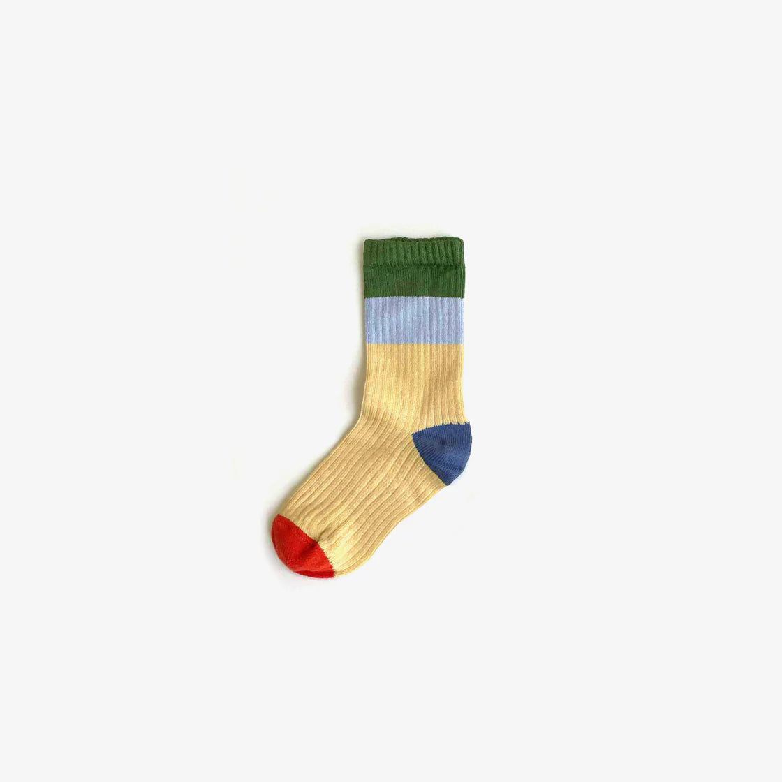 the rest organic cotton knit socks - colour block