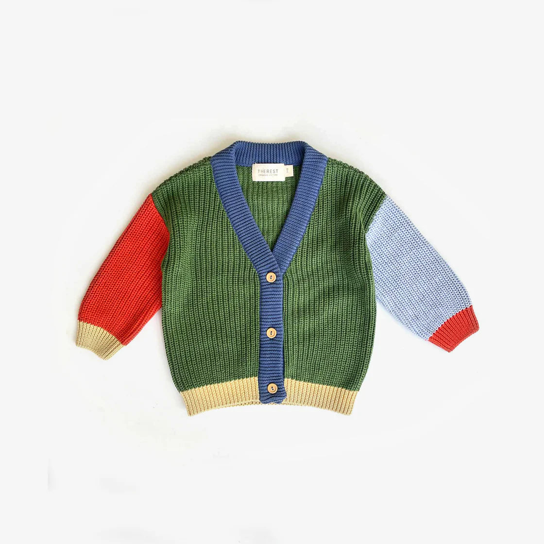 the rest chunky grandpa cardi - colour block