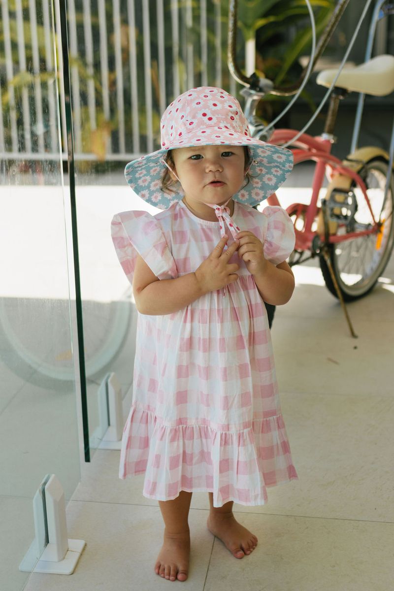 acorn kids camellia wide brim reversible sunhat