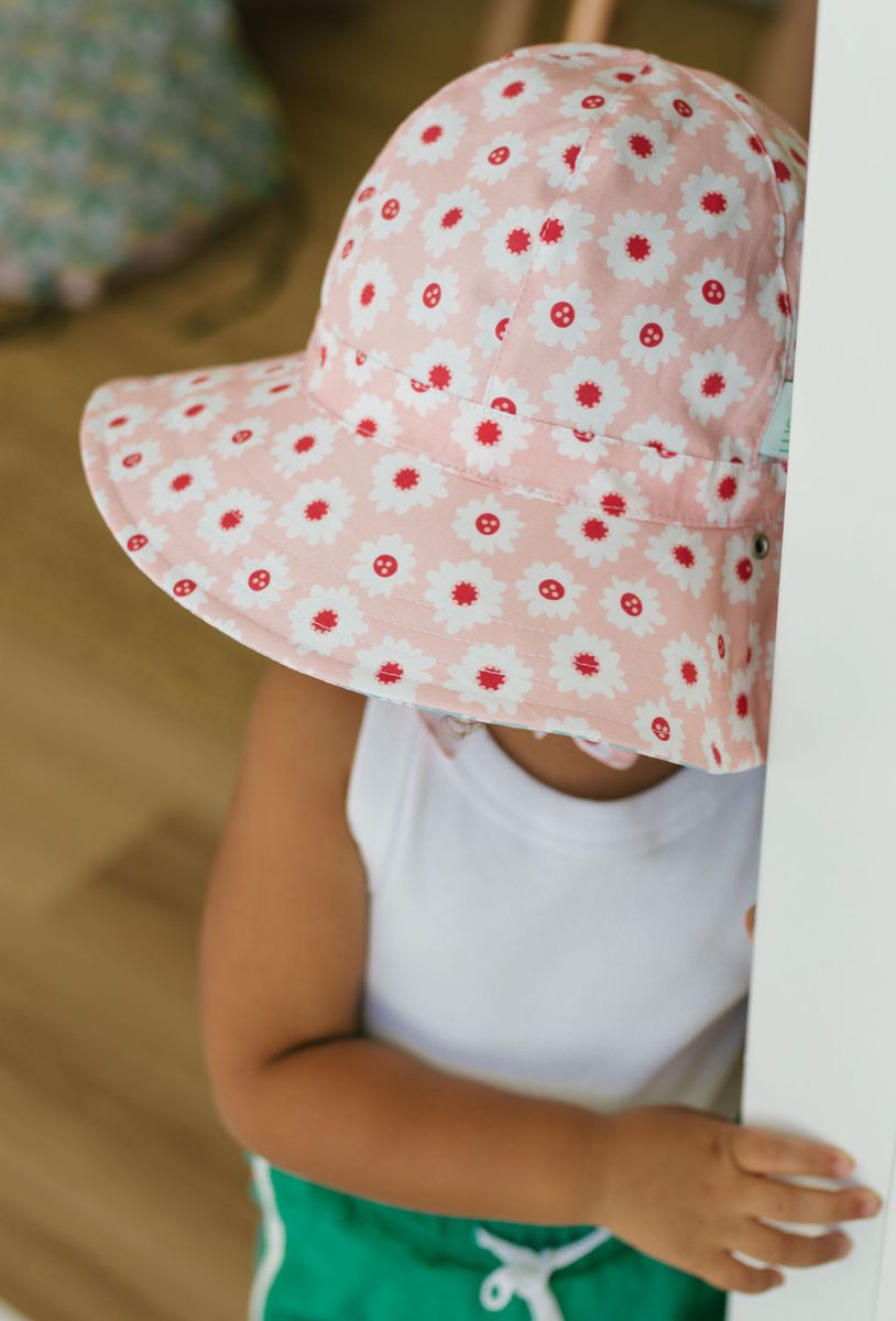 acorn kids camellia wide brim reversible sunhat