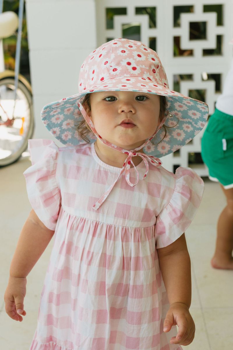 acorn kids camellia wide brim reversible sunhat