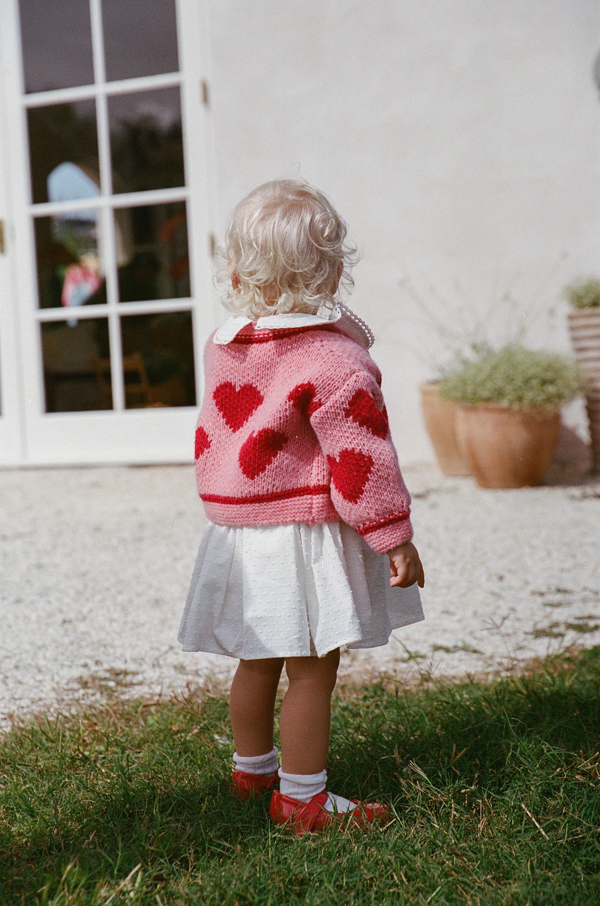 the wholesome store lover knit cardigan - raspberry