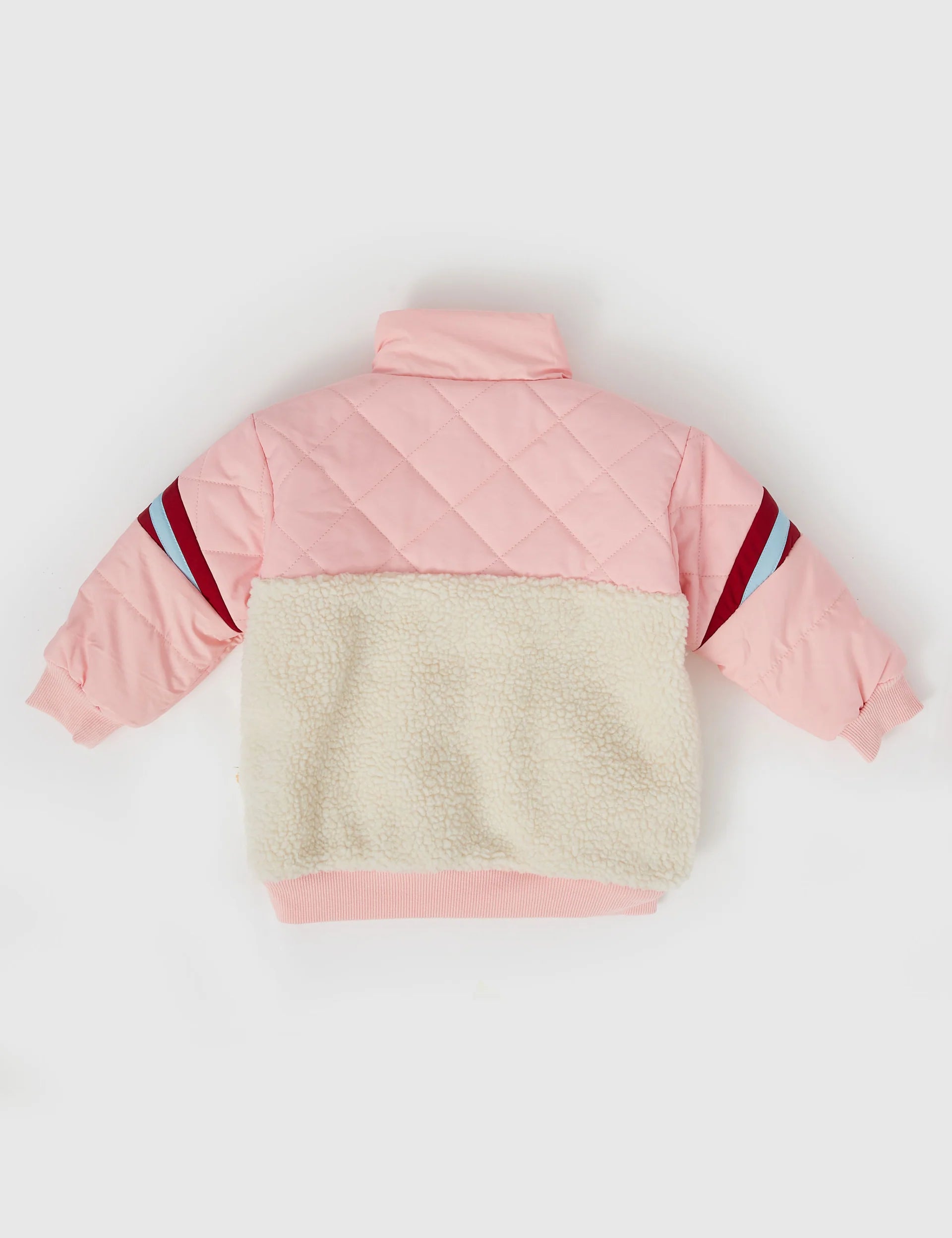 goldie + ace kobe shearling jacket - tulip pink