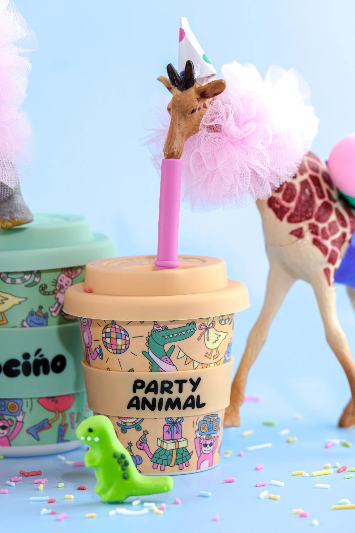 bbcino cup - party animals in orange - 240ml