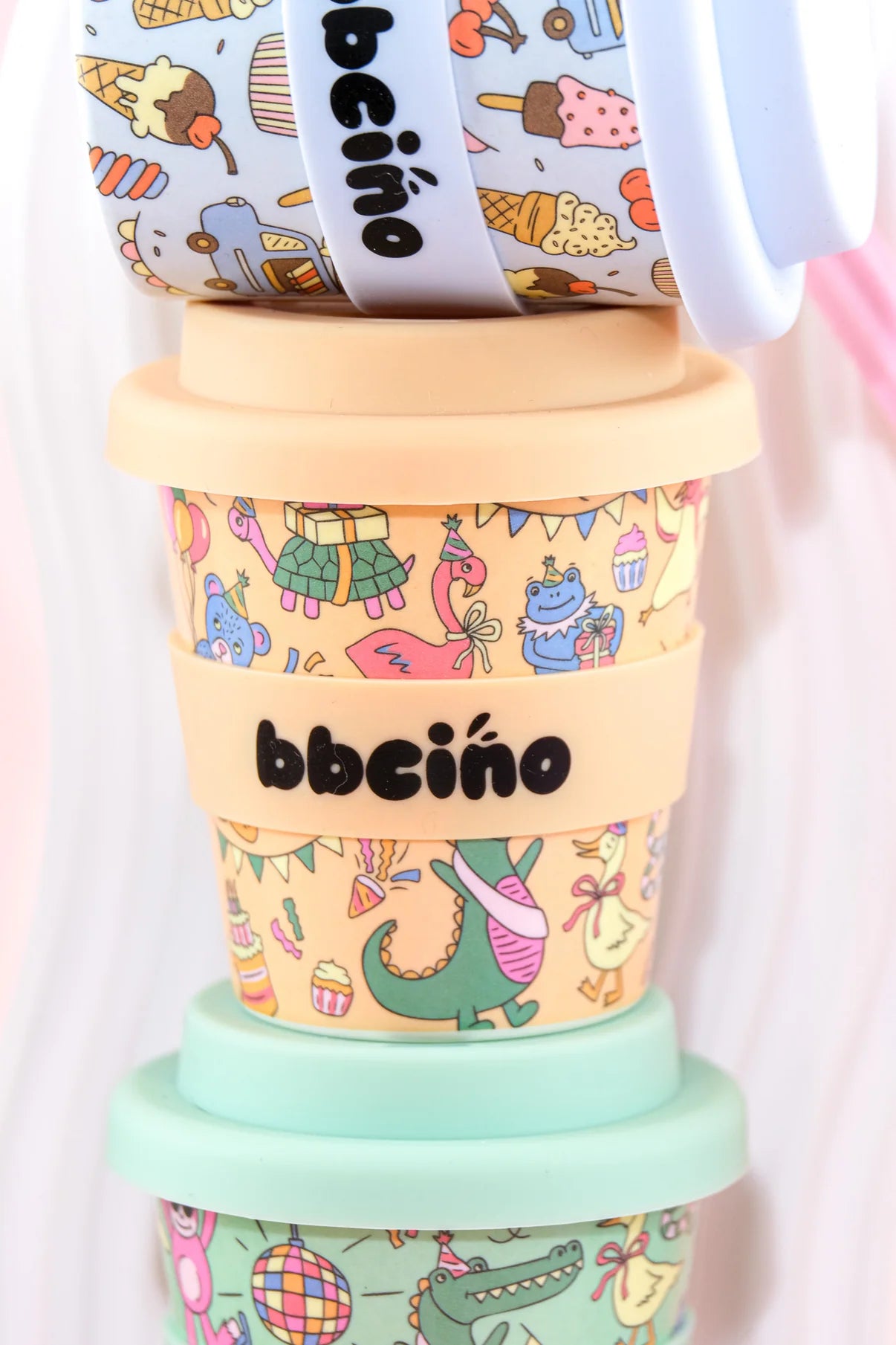 bbcino cup - party animals in orange - 240ml