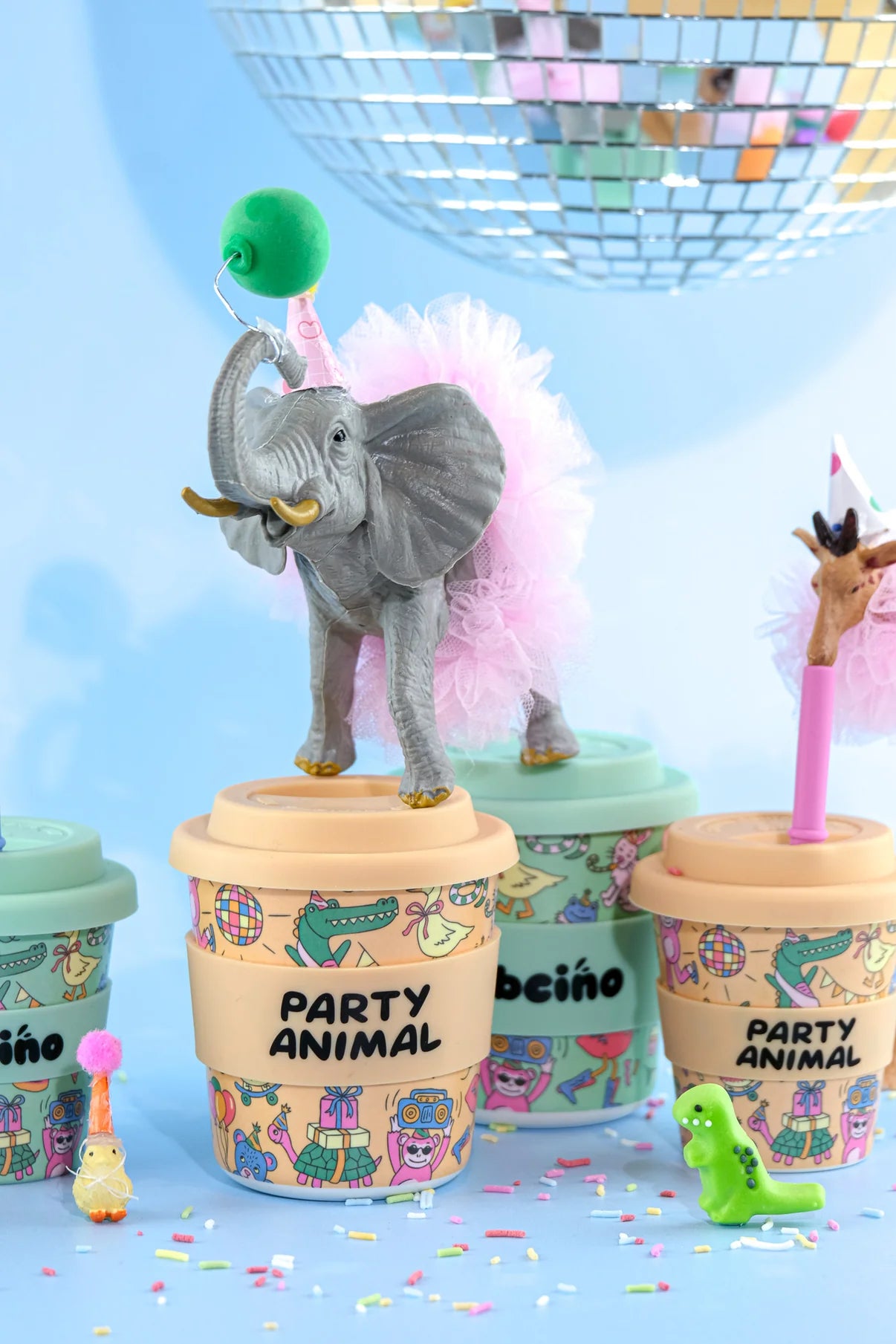 bbcino cup - party animals in orange - 240ml