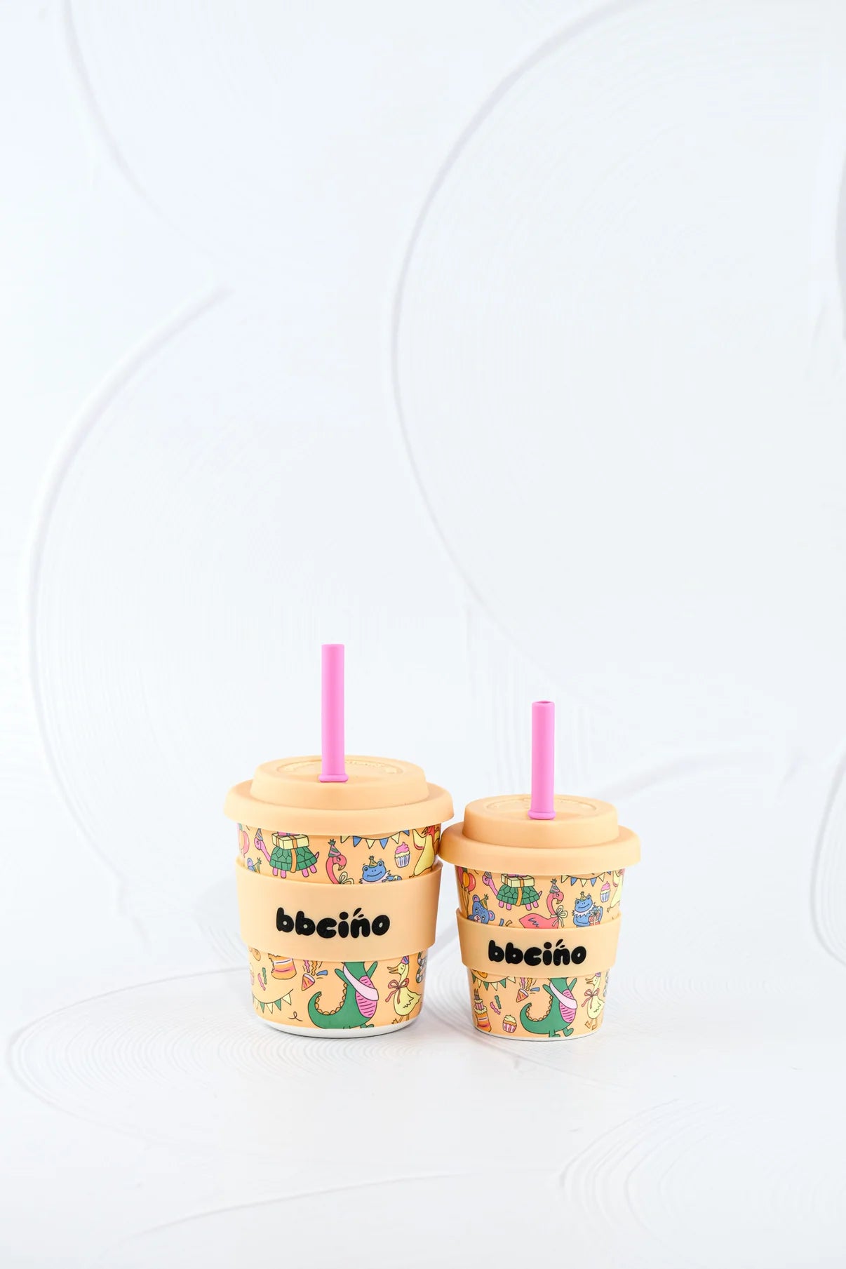 bbcino cup - party animals in orange - 240ml