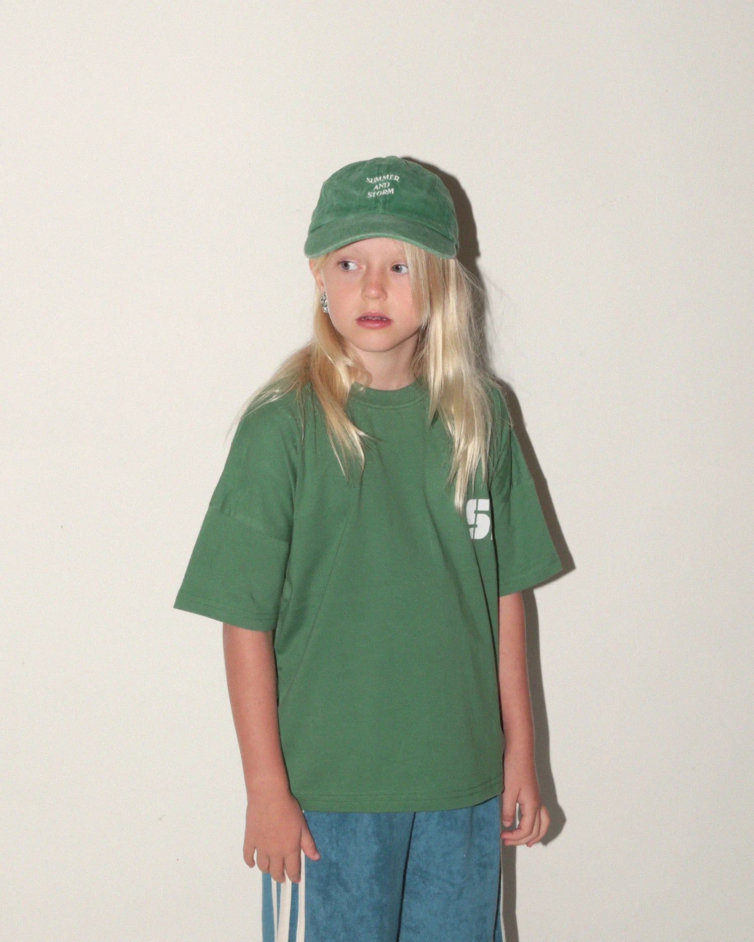 summer and storm oversized tee ss logo -  green