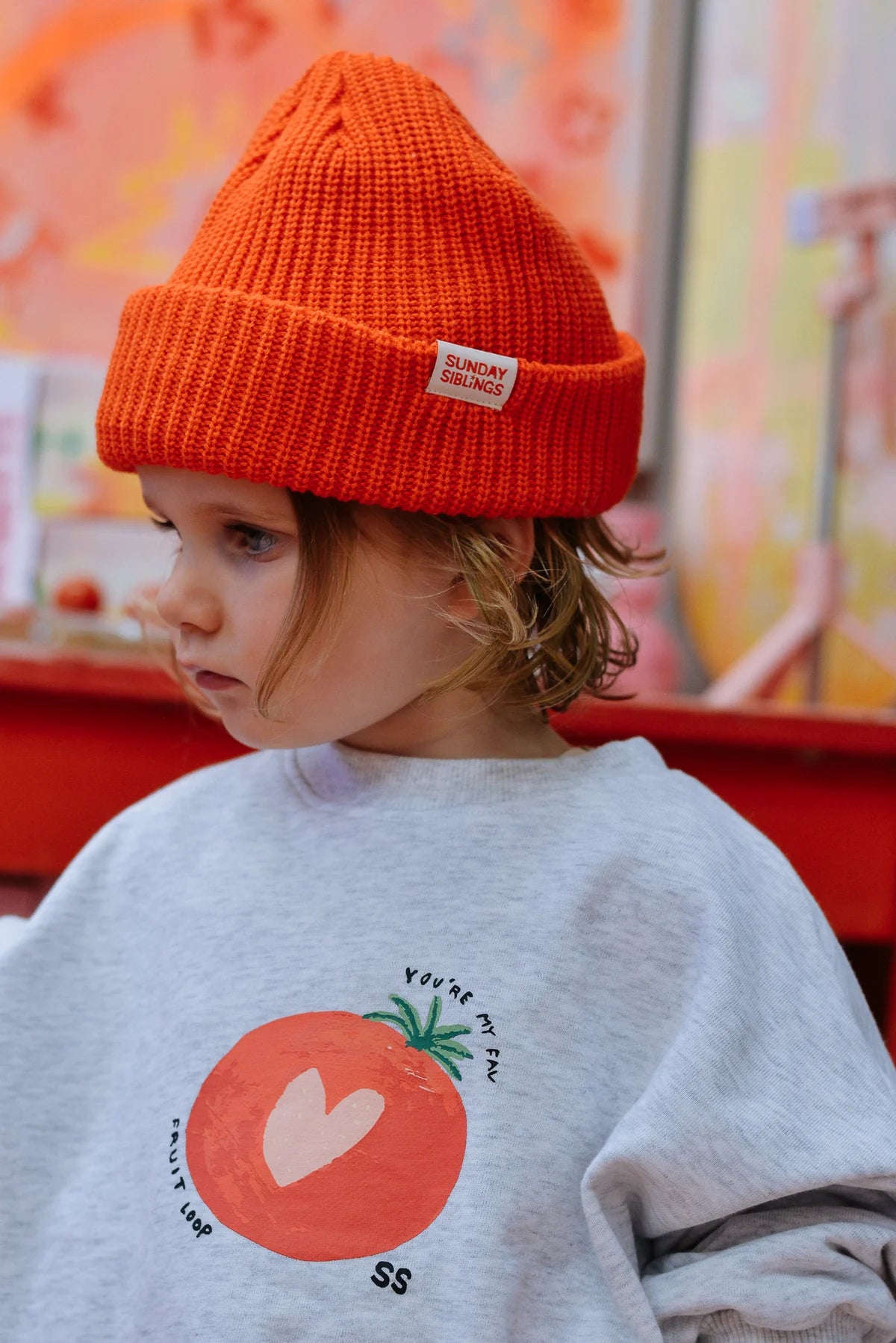 sunday siblings figo beanie - red - pre order