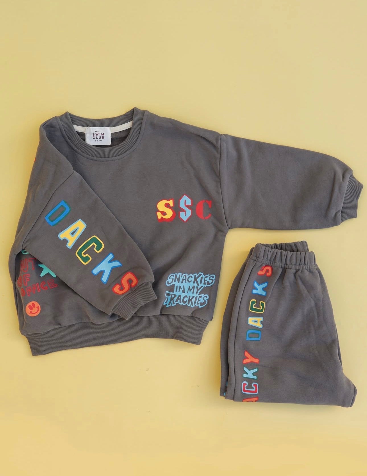 small swim club tracky dacks set - blackboard