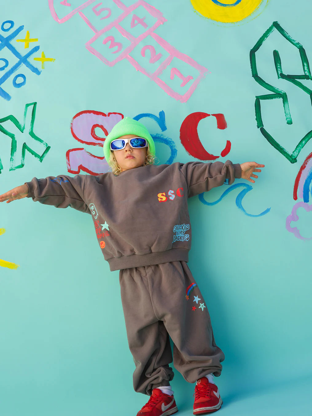 small swim club tracky dacks set - blackboard