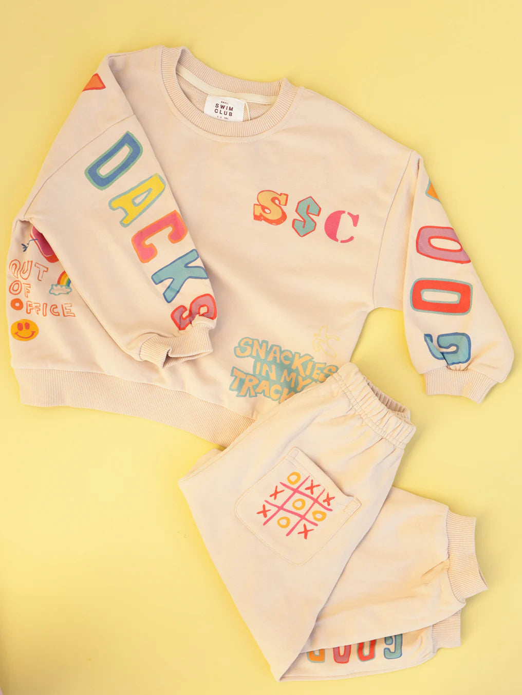 small swim club tracky dacks set - whiteboard