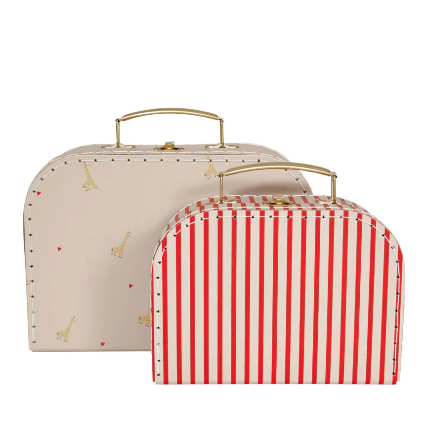 oyoy mini suitcase set - giraffe & stripe