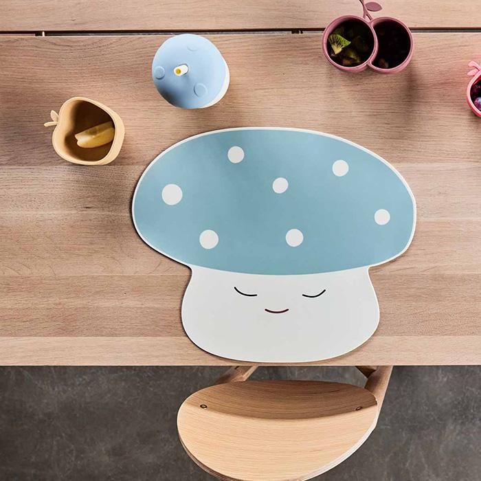 oyoy mushroom placemat - pale green