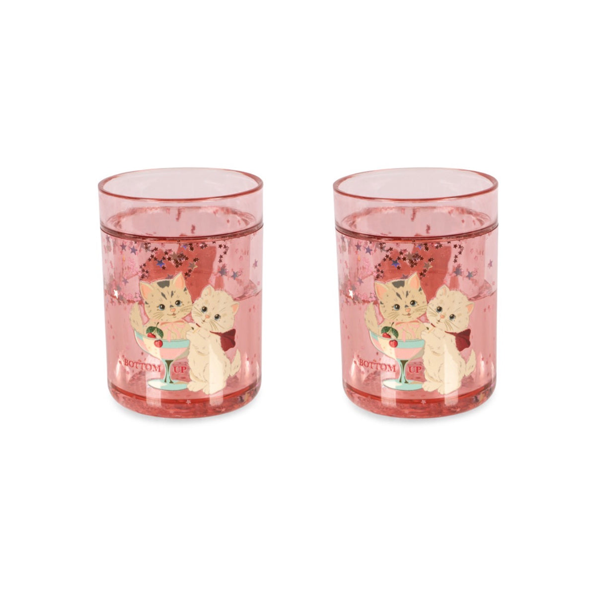 konges slojd 2 pack glitter cups - rose cat (pre order)