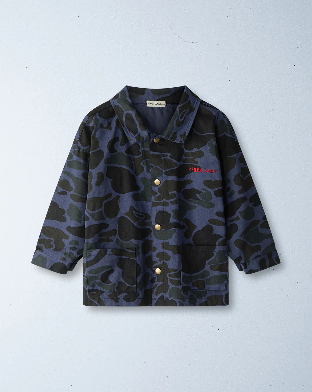 ziggy zaza troop drill jacket - blue camo