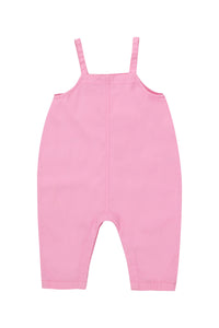 tiny cottons tiny bow baby dungaree - pink