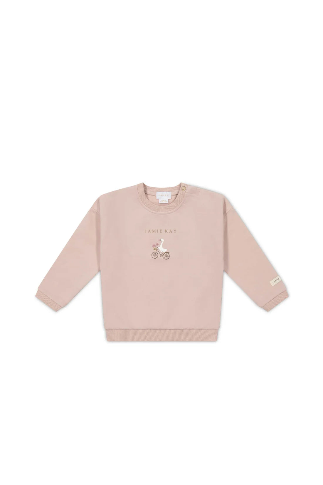 jamie kay organic cotton bobbie sweatshirt - gilly dusky rose