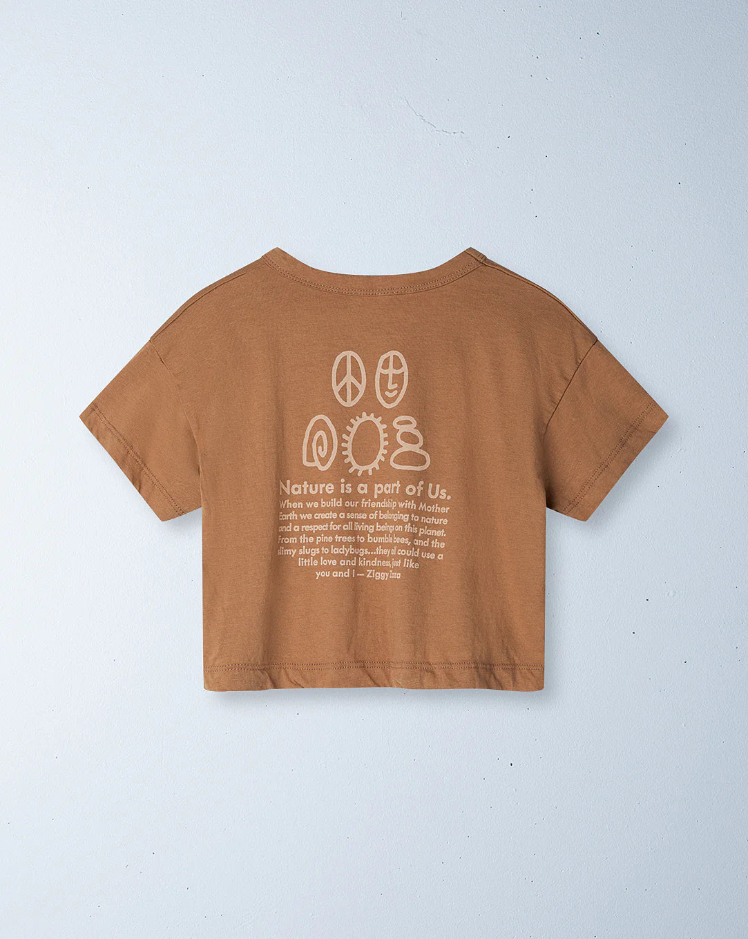 ziggy zaza we are part of nature tee - caramel - pre order