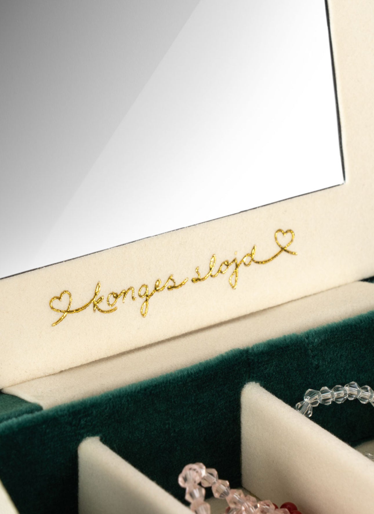 konges slojd all i wish for jewellery set - bottle green