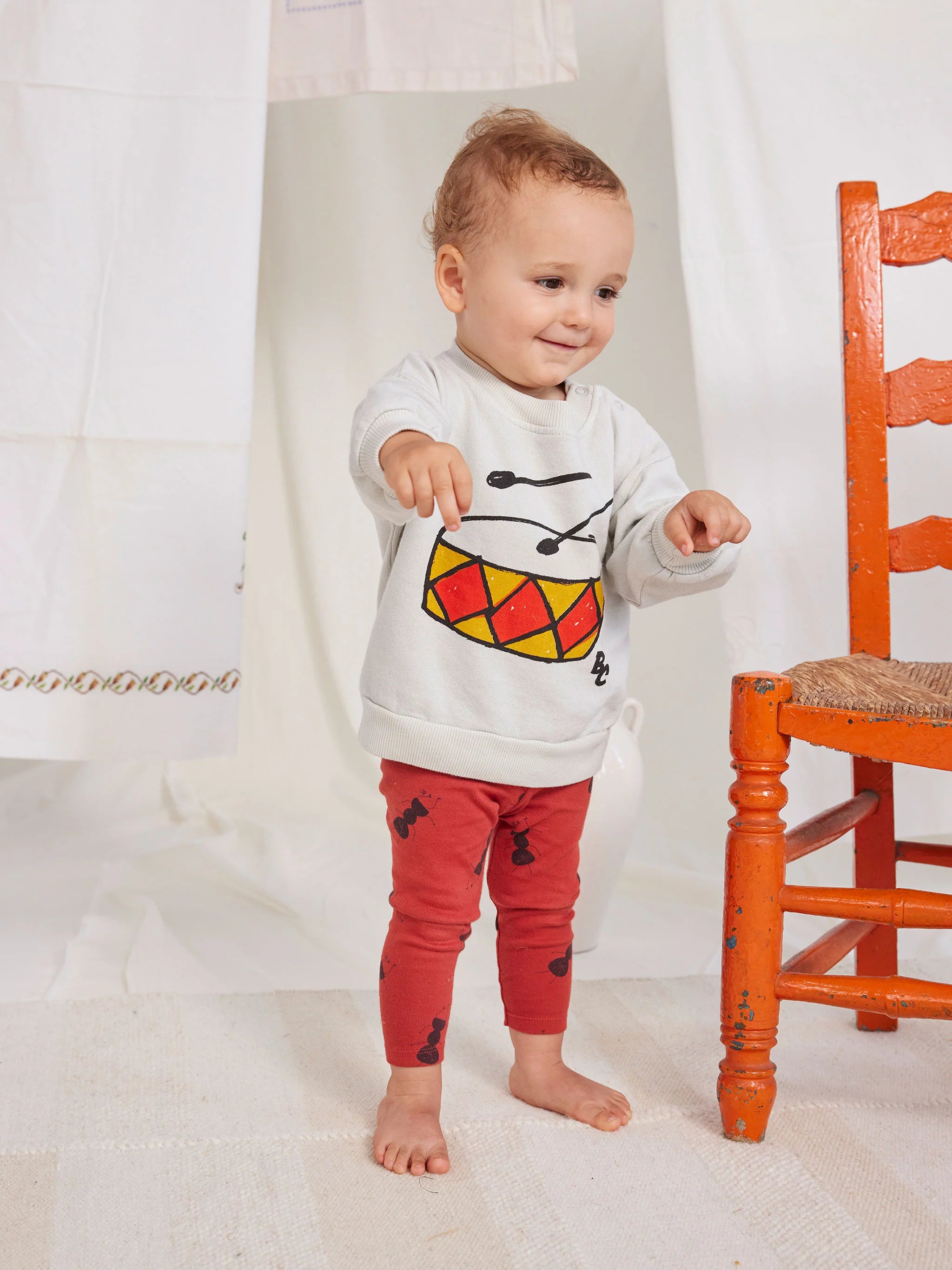 bobo choses baby play the drum sweatshirt