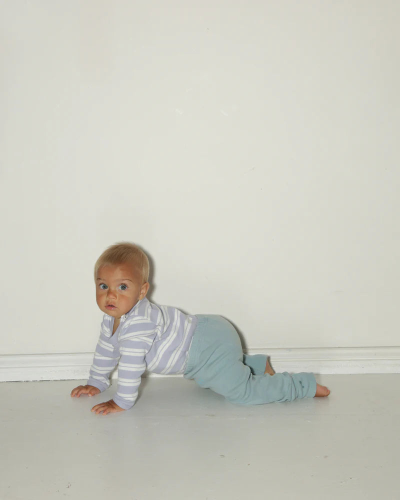 summer and storm long sleeve baby body - purple stripe - pre order