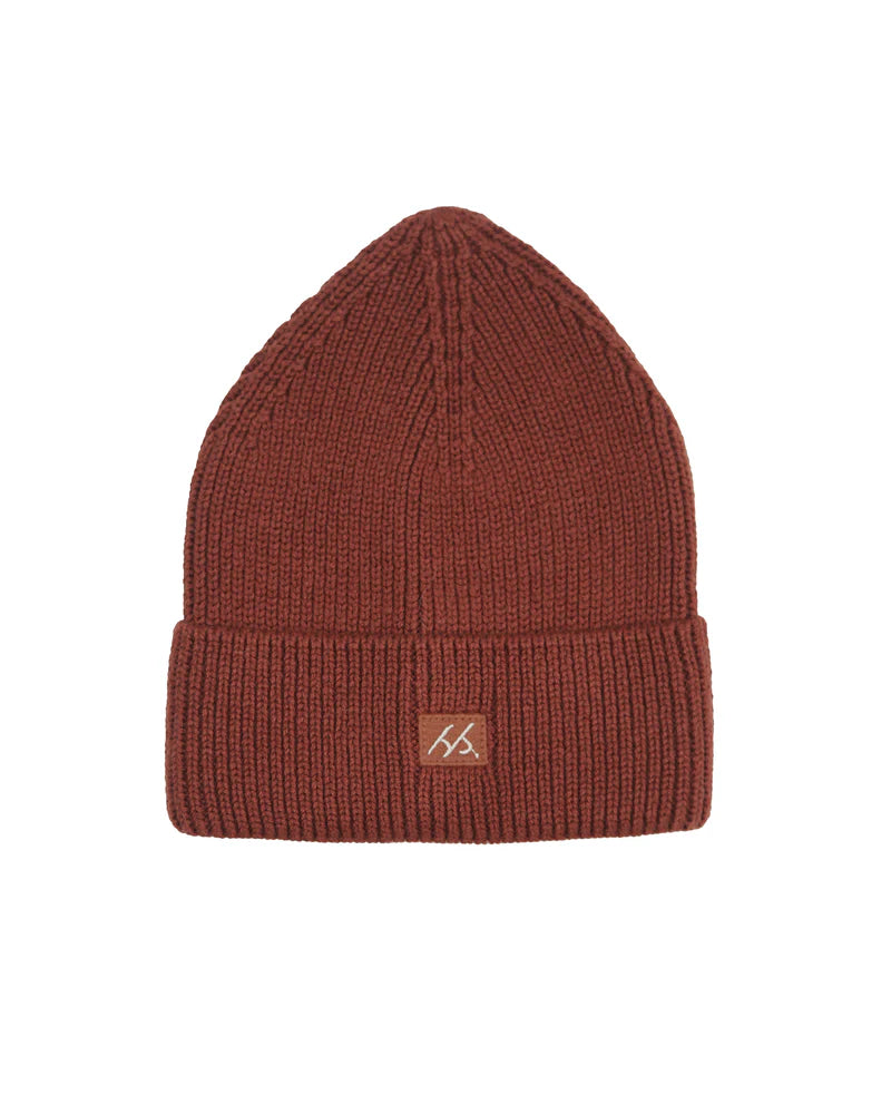 summer and storm point beanie - umber brown