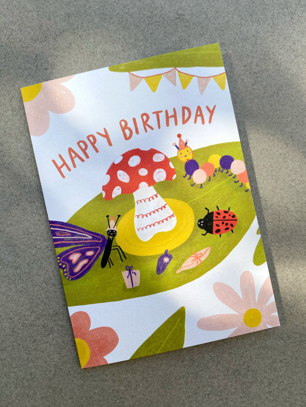 lauren sissons birthday card - bug party