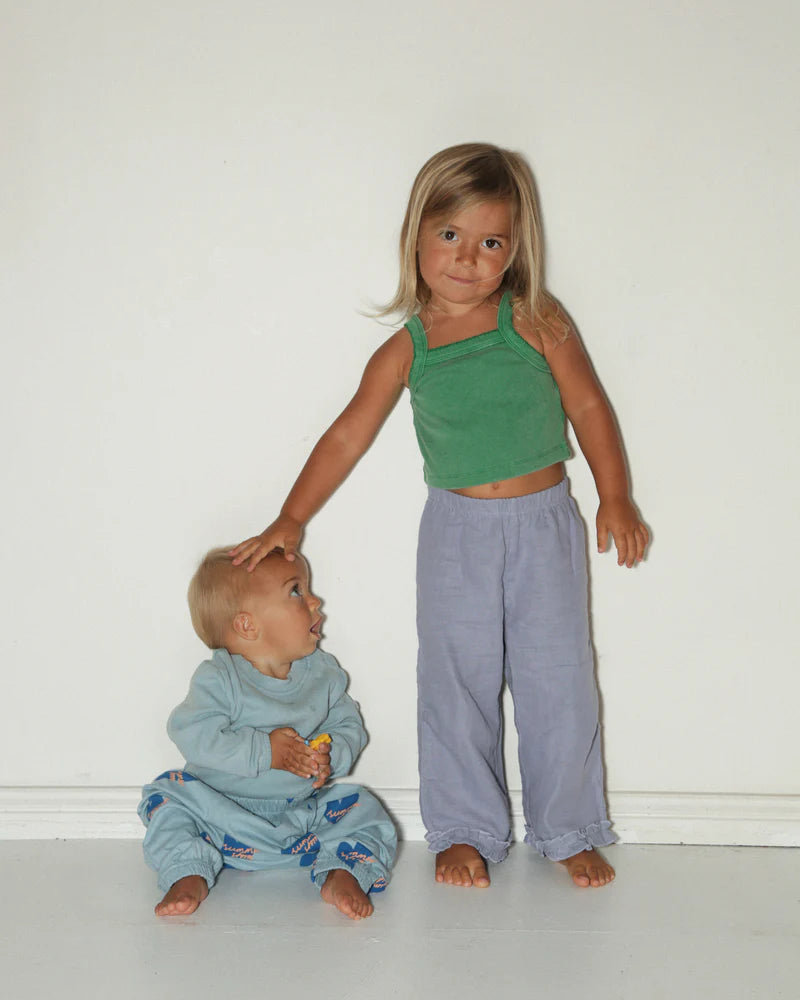 summer and storm baby harem pant - blue heart print - pre order