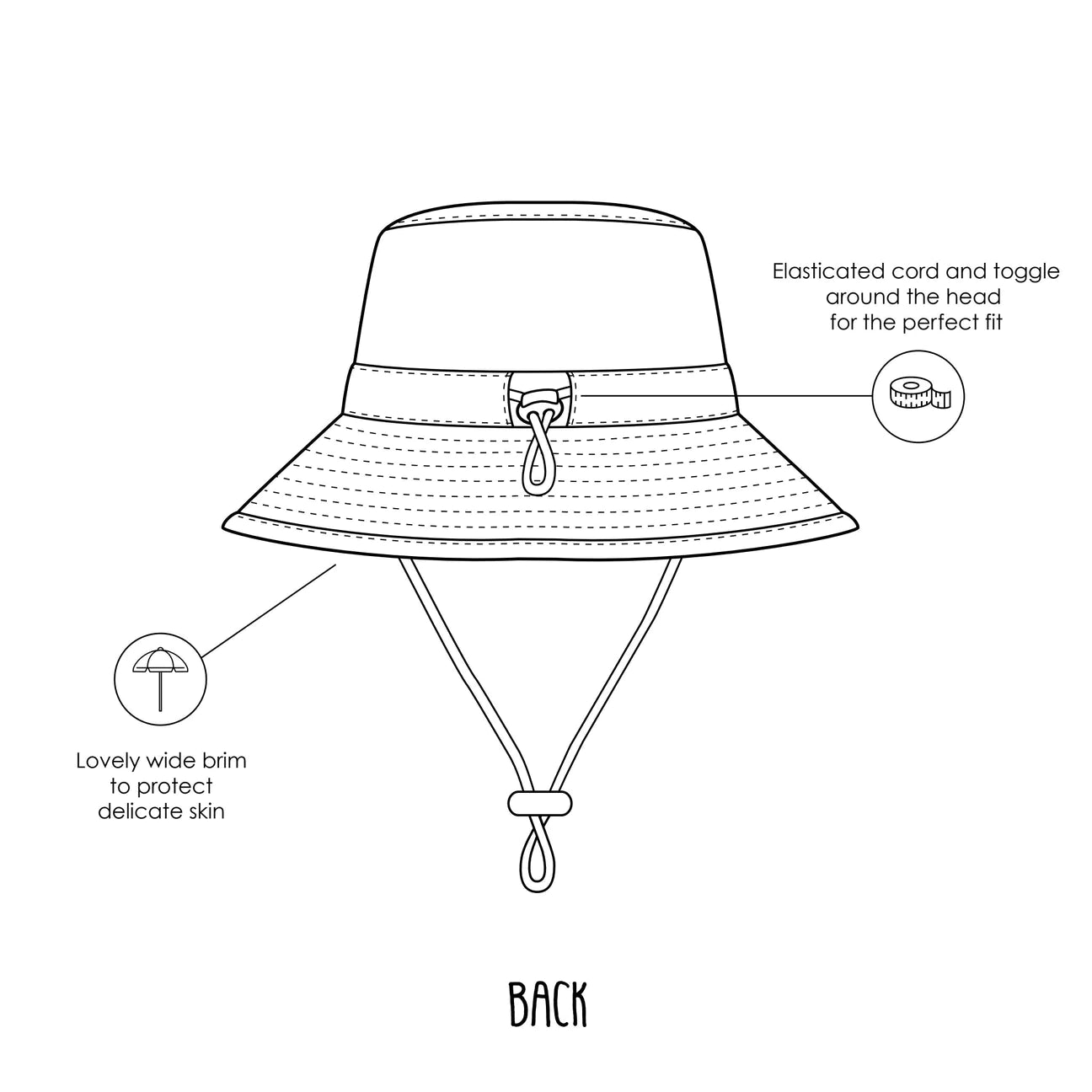 acorn kids chestnut frayed bucket hat