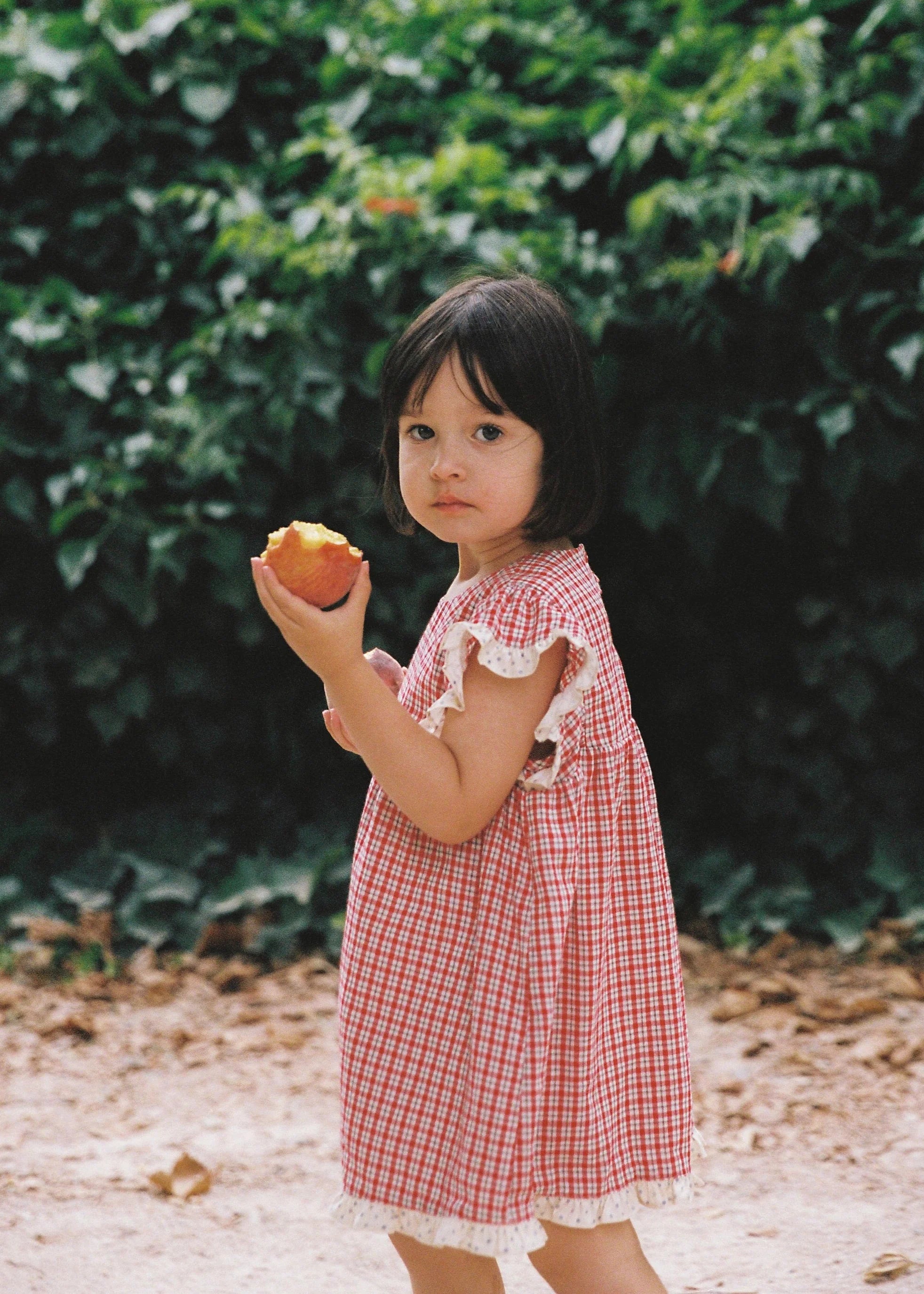 juni jnr daisy dress - red check