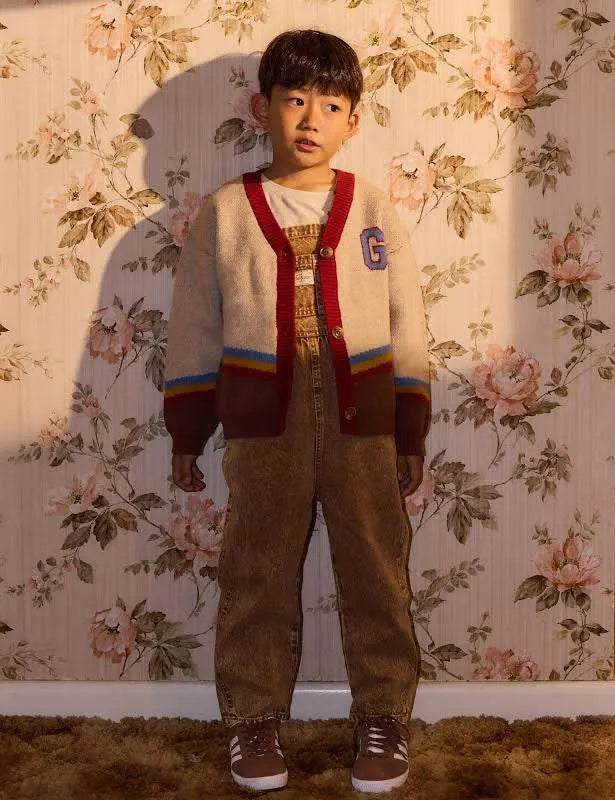 goldie + ace  varsity knit cardigan