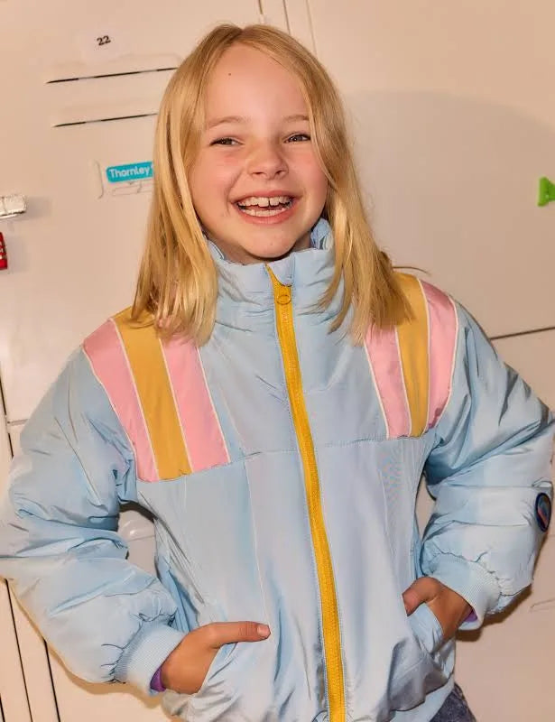 goldie + ace  jordan jacket - sky blue / pink