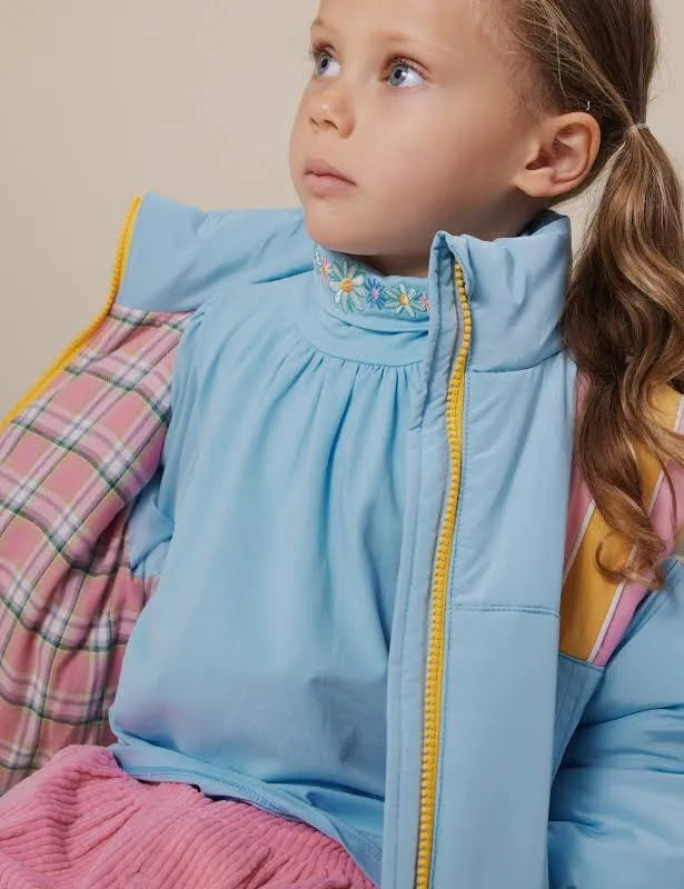 goldie + ace  jordan jacket - sky blue / pink