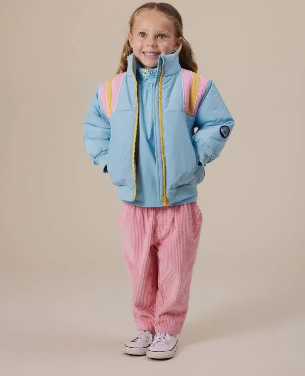 goldie + ace  jordan jacket - sky blue / pink
