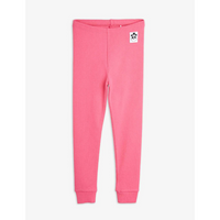 mini rodini solid rib leggings - pink