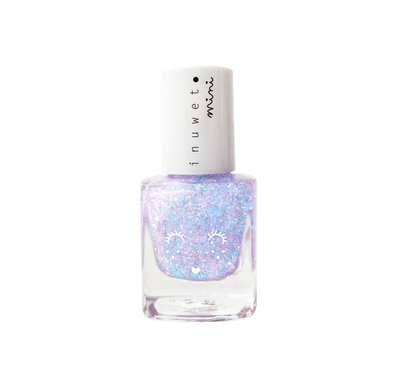 inuwet water based nail polish - vanilla / blue princess (limited edition)