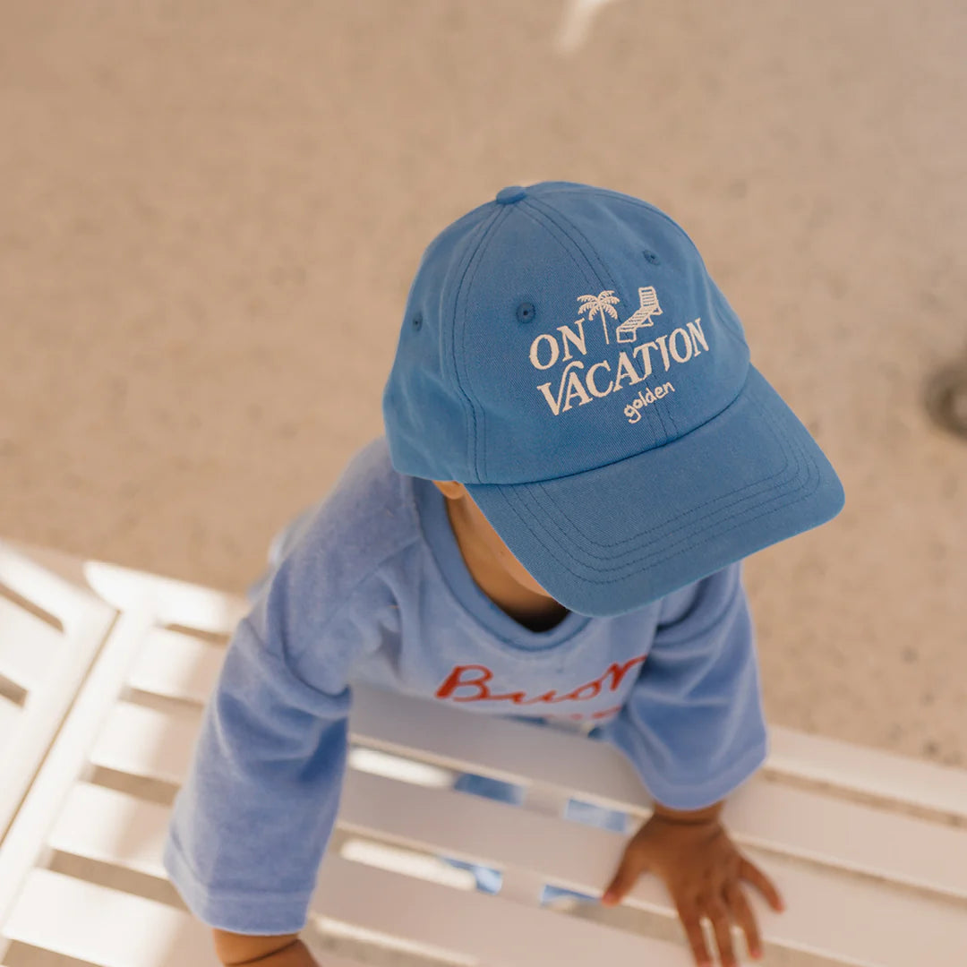 golden children on vacation cap - deep sea blue