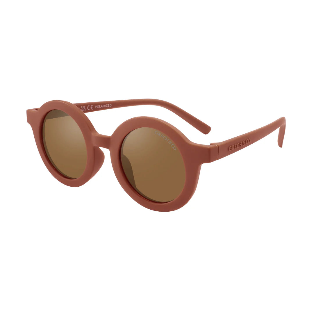 grech & co original round sunglasses - cinnamon