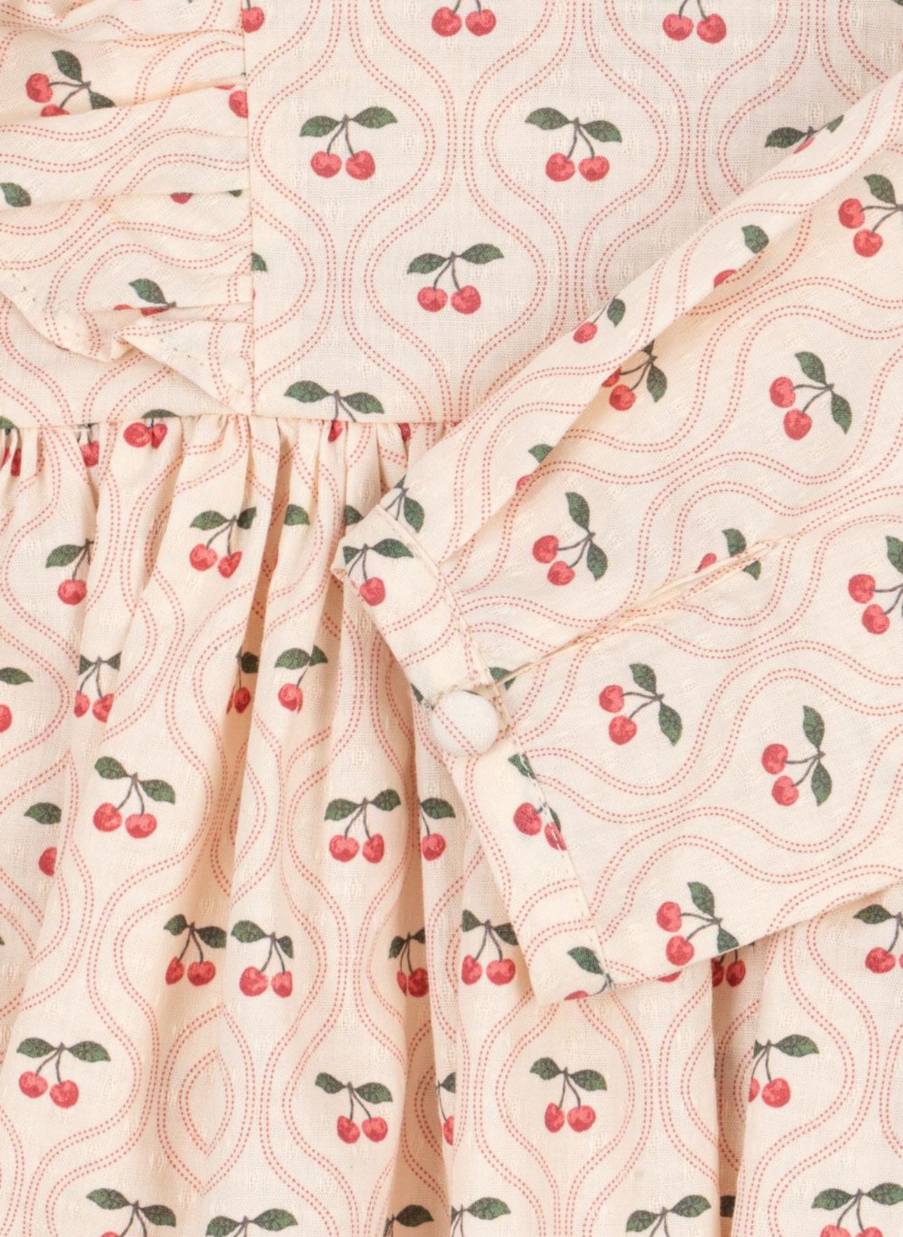 konges slojd cianna dress - pink cherry motif PRE ORDER
