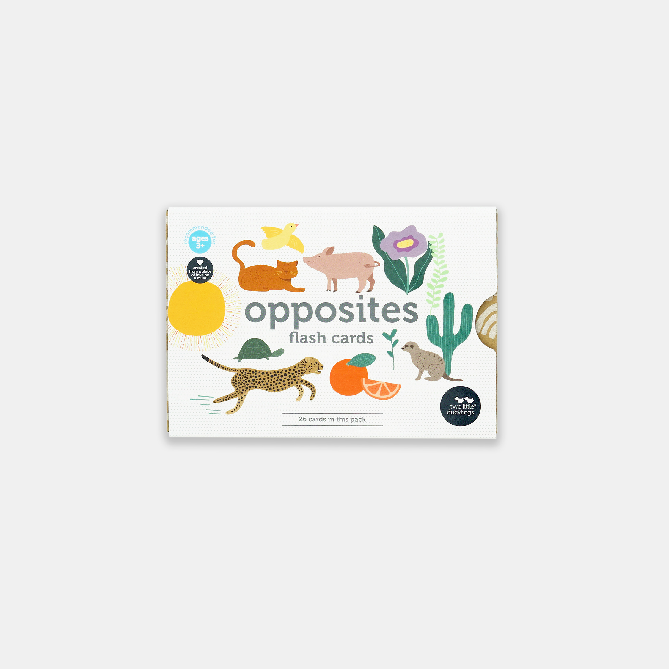 two little ducklings flash cards - opposites