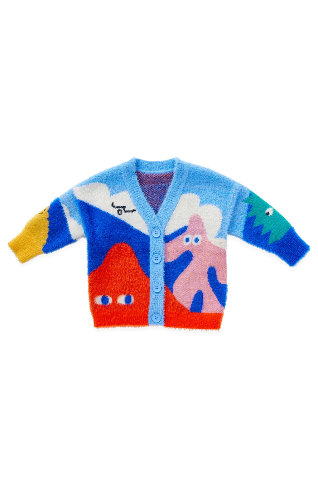 halcyon nights fluffy knit cardigan - mount wiggly