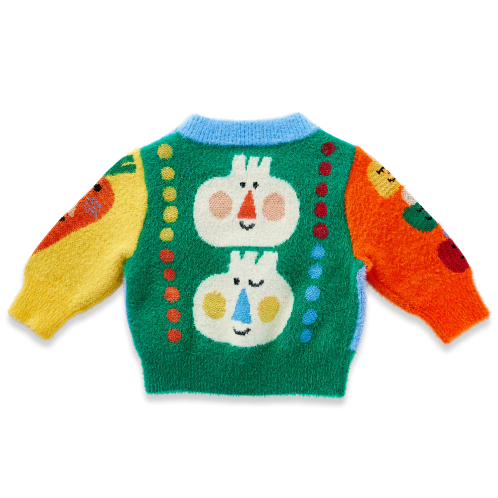 halcyon nights fluffy knit jumper - pocket patch