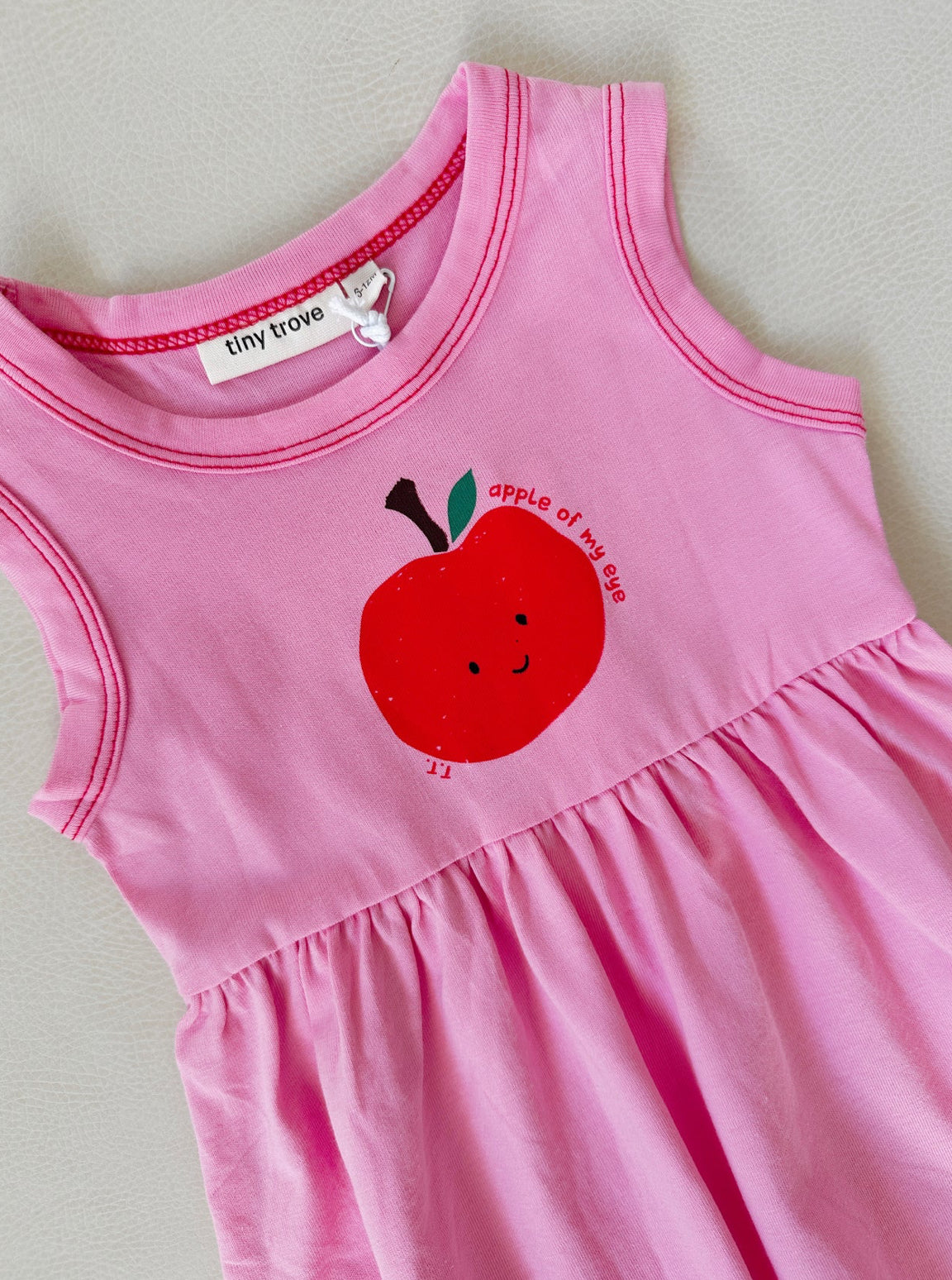 tiny trove apple dress - bubblegum