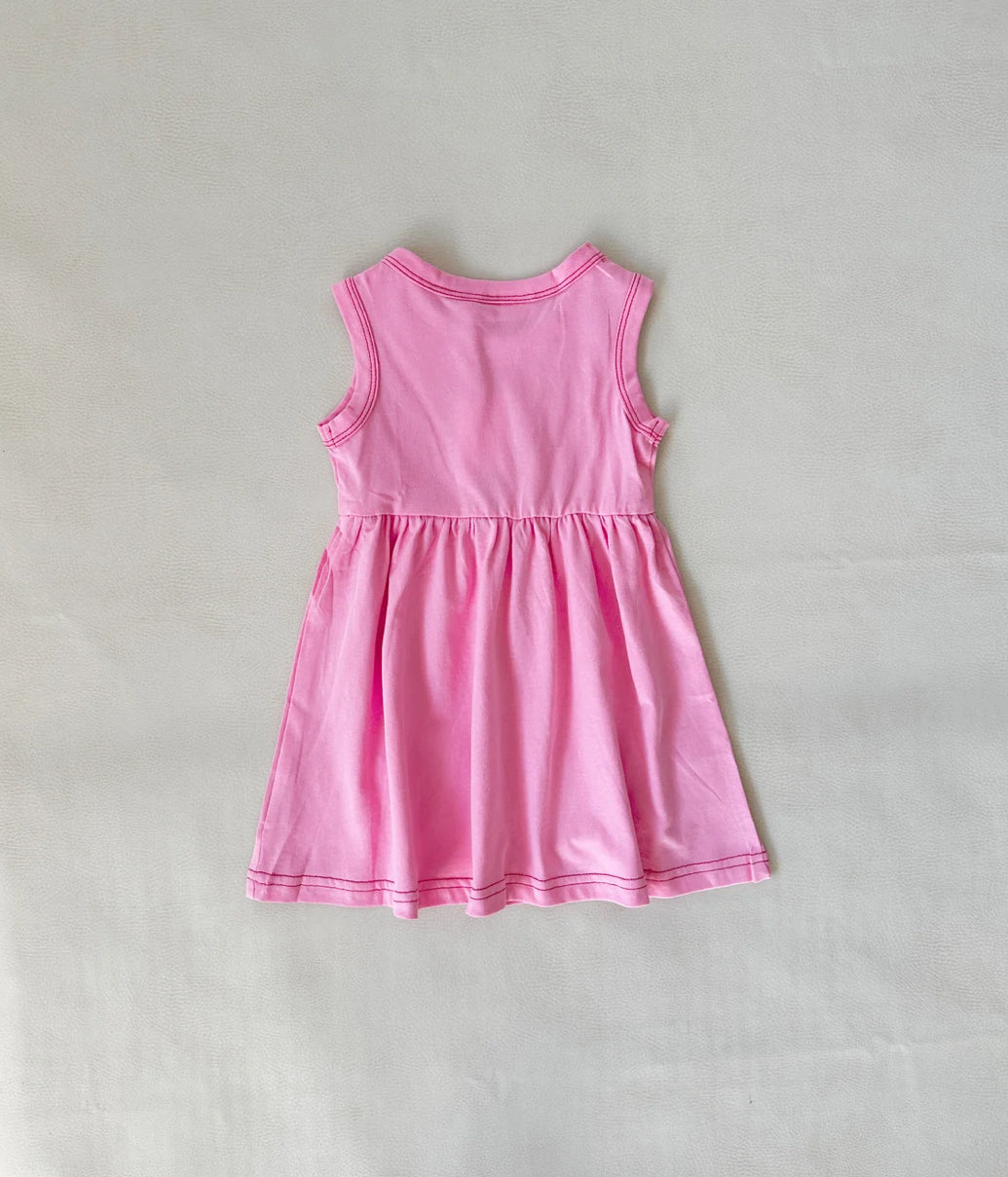 tiny trove apple dress - bubblegum